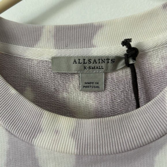 NWT All Saints Elizah Tie Dye Sweatshirt Puffed Long Sleeve Size XS - Picture 4 of 11